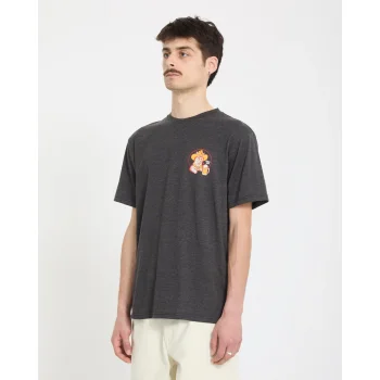 VOLCOM T-SHIRT MEOWDY HEATHER BLACK