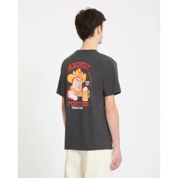 VOLCOM T-SHIRT MEOWDY HEATHER BLACK