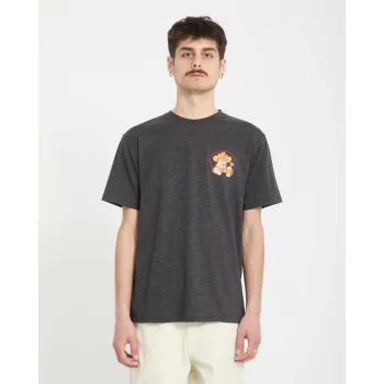 VOLCOM T-SHIRT MEOWDY HEATHER BLACK