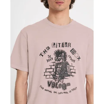 VOLCOM T-SHIRT PUNKAT BARK BROWN