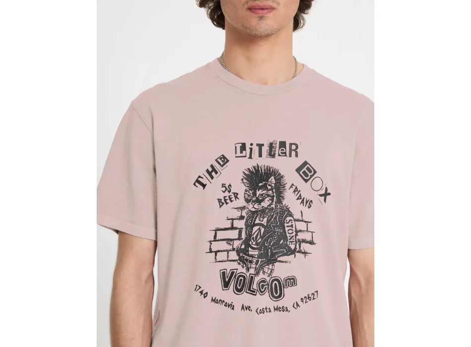 VOLCOM T-SHIRT PUNKAT BARK BROWN