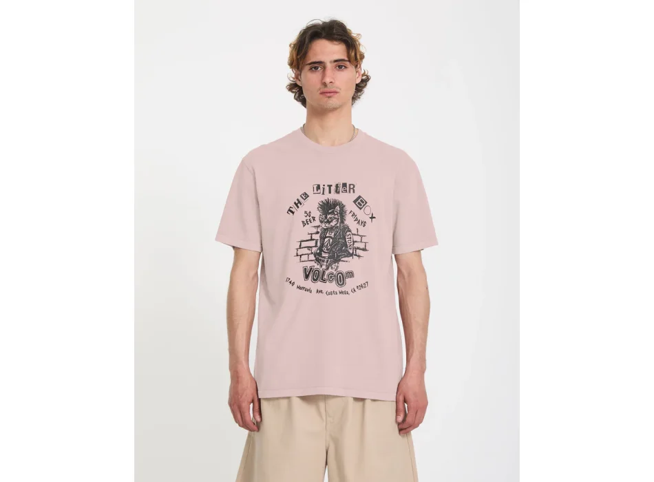 VOLCOM T-SHIRT PUNKAT BARK BROWN