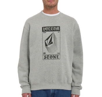 VOLCOM WATANITE FELPA GIRCOLLO HEATHER GREY